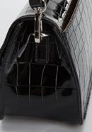 Kisméretű croco ökobőr bagett táska, fekete, 94-4Y-714-8, Fénykép 4