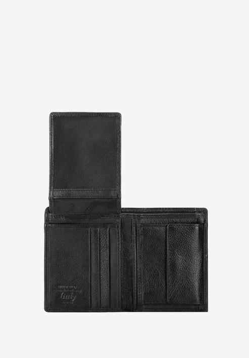 Kisméretű férfi bőr pénztárca, fekete, 21-1-009-10L, Fénykép 3