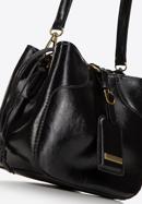 Kisméretű műbőr női táska, fekete, 98-4Y-004-5, Fénykép 5