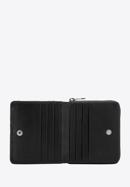 Kisméretű női steppelt bőr pénztárca dekoratív szegecsekkel, fekete, 14-1-940-P, Fénykép 3