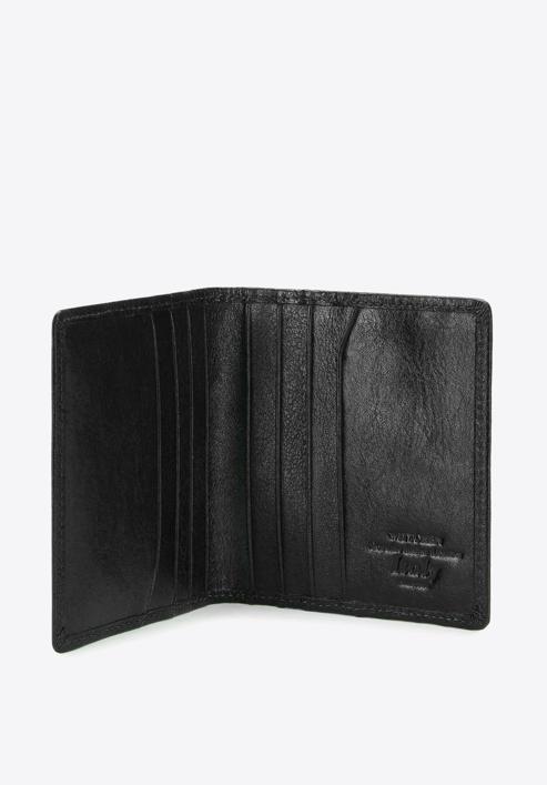 Klasszikus bőr bankkártya tartó, fekete, 21-2-291-3L, Fénykép 3