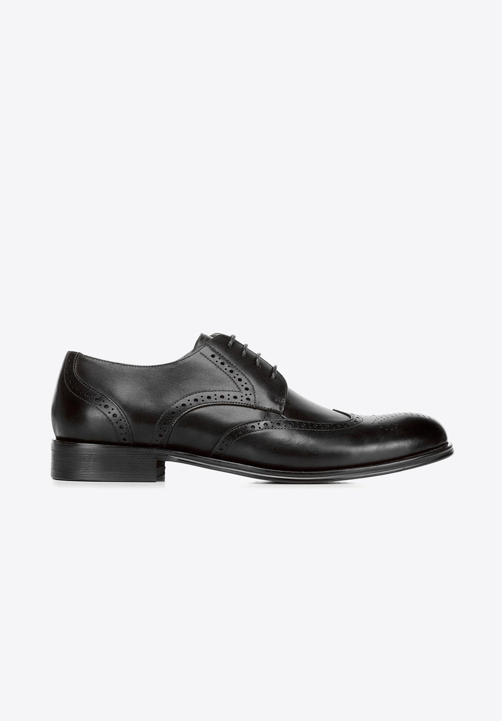 Klasszikus bőr brogues, fekete, 92-M-551-1-43, Fénykép 1