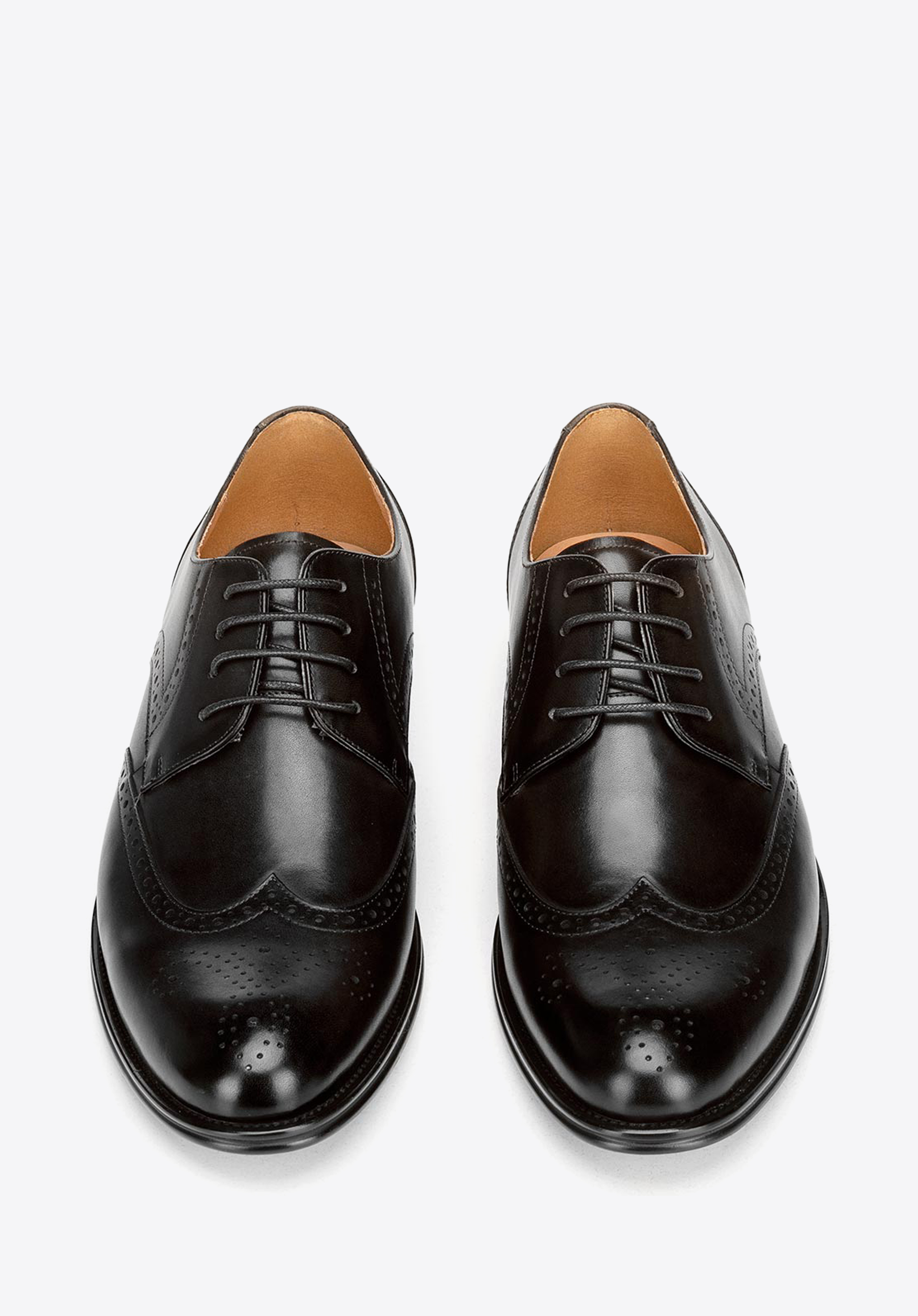 Klasszikus bőr brogues, fekete, 92-M-551-1-43, Fénykép 1