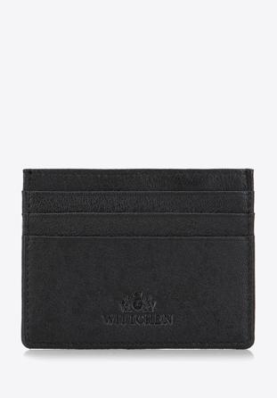 Klasszikus bőr hitelkártya tok, fekete, 98-2-002-1, Fénykép 1