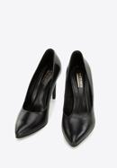Klasszikus bőr magassarkú cipő, fekete, BD-B-801-1-38, Fénykép 3