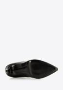 Klasszikus bőr magassarkú cipő, fekete, BD-B-801-P-39, Fénykép 6