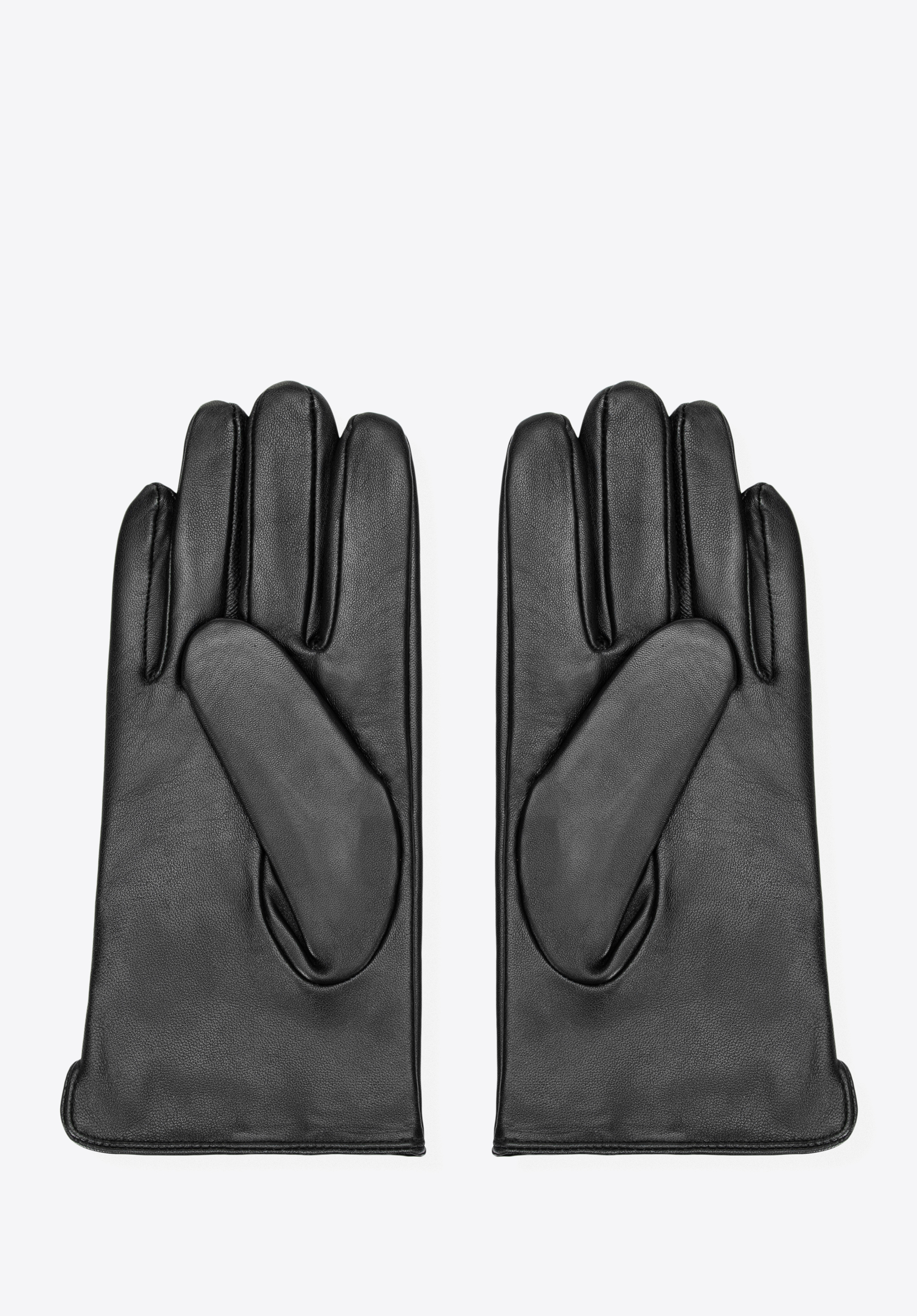 Klasszikus férfi bélelt bőrkesztyű, fekete, 39-6A-019-1-M, Fénykép 5