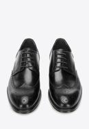 Klasszikus férfi bőr brogues cipő, fekete, 94-M-906-1-40, Fénykép 3