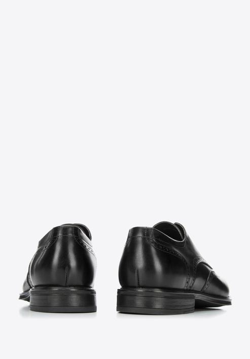 Klasszikus férfi bőr brogues cipő, fekete, 94-M-906-1-41, Fénykép 5