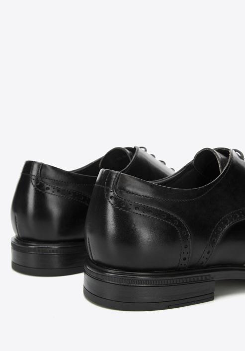 Klasszikus férfi bőr brogues cipő, fekete, 94-M-906-1-41, Fénykép 8