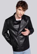 Klasszikus férfi kabát, fekete, 92-9P-153-1-2X, Fénykép 4