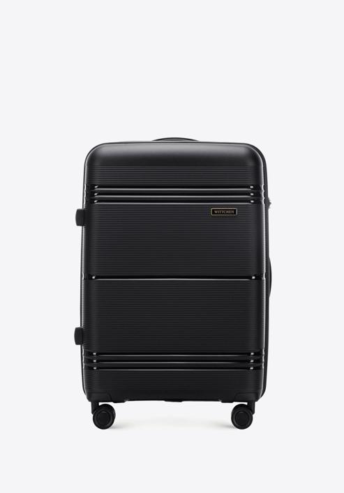 Közepes méretű bőrönd polipropilénből, fekete, 56-3T-142-80, Fénykép 1