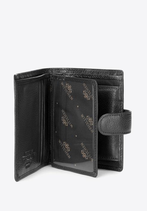 Közepes méretű női bőr pénztárca, fekete, 21-1-024-L1, Fénykép 4