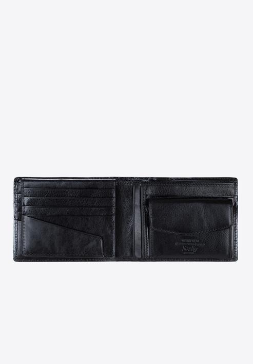 Közepes méretű férfi bőr pénztárca, fekete, 21-1-039-L1, Fénykép 2