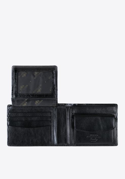 Közepes méretű férfi bőr pénztárca, fekete, 21-1-039-L1, Fénykép 3