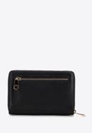 Közepes méretű női bőr pénztárca dekoratív szegéllyel, fekete, 14-1-935-0, Fénykép 2