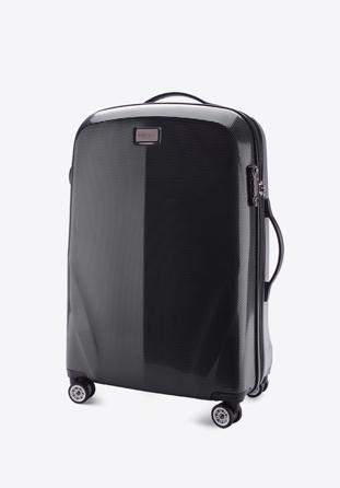 Közepes polikarbonát bőrönd, fekete, 56-3P-572-10, Fénykép 1