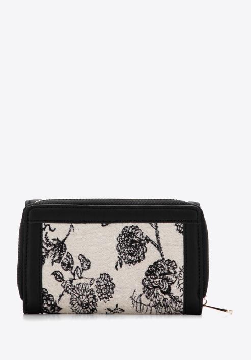Női mintás pénztárca, fekete-krém, 97-1E-500-X1, Fénykép 4
