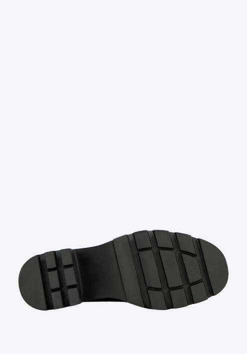 Lakkbőr platform loafer cipő, fekete, 97-D-504-1L-41, Fénykép 6