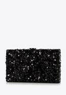 Láncos, flitteres estélyi táska, fekete, 98-4Y-025-1G, Fénykép 2
