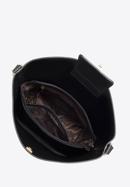 Minimalista bőr vödörtáska cipzáras tokkal, fekete, 98-4E-200-5, Fénykép 3