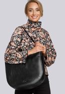 Nagy női táska lekerektett szabású, fekete, 93-4E-208-1, Fénykép 9