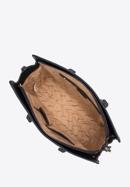 Nagy saffiano textúrájú műbőr táska, fekete, 97-4Y-202-4, Fénykép 5