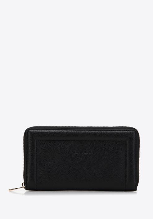 Nagymértű dekoratív női bőr pénztárca, fekete, 14-1-936-6, Fénykép 1