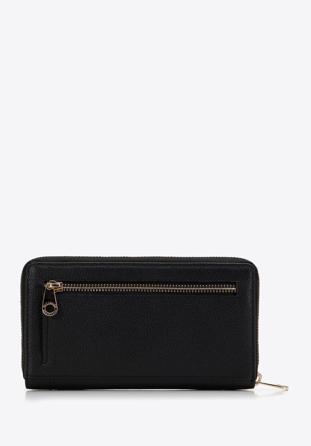 Nagymértű dekoratív női bőr pénztárca, fekete, 14-1-936-1, Fénykép 1