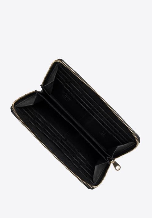 Nagymértű dekoratív női bőr pénztárca, fekete, 14-1-936-6, Fénykép 3