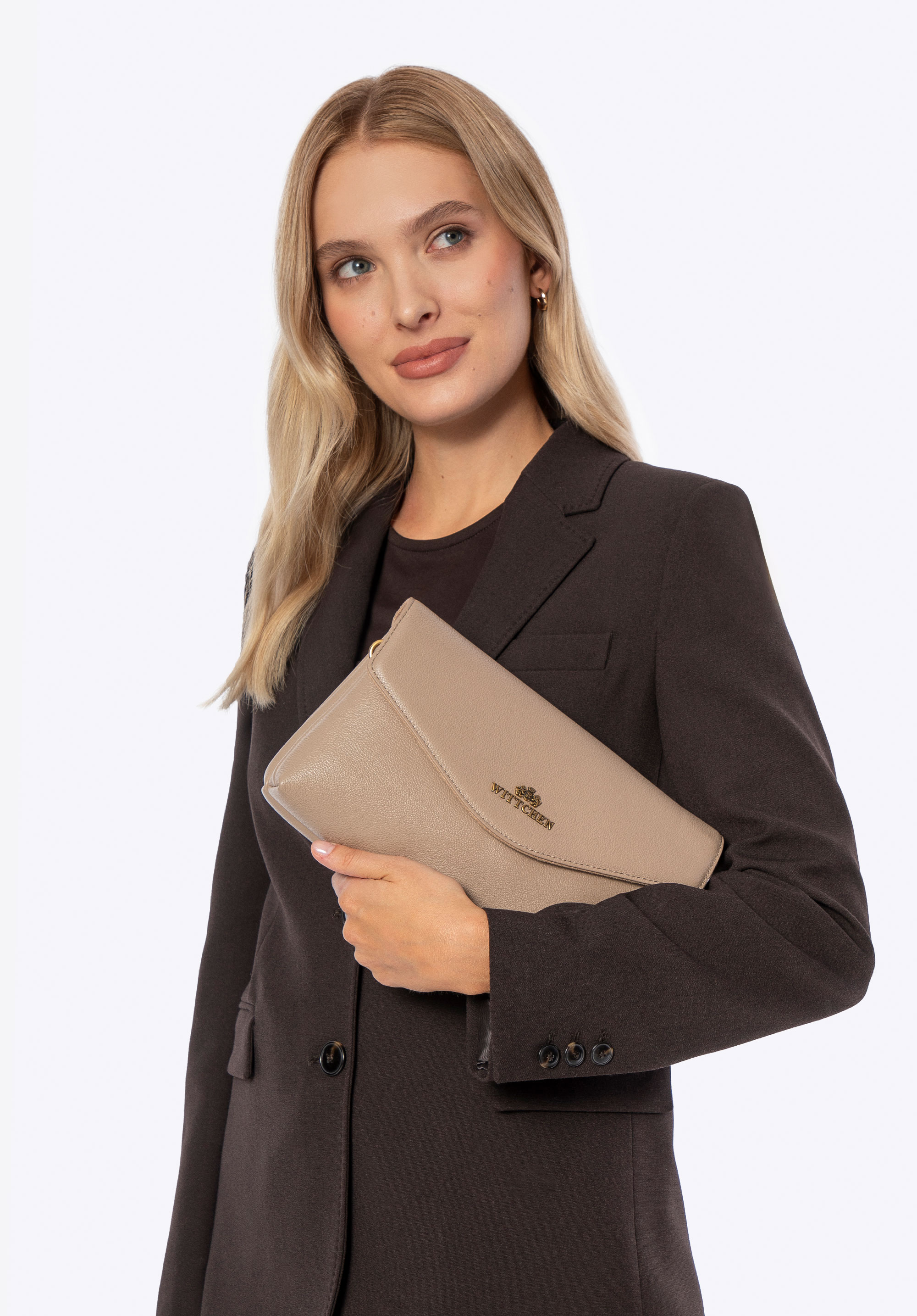 Női kis bőr crossbody táska, fekete, 101-4E-610-1, Fénykép 1