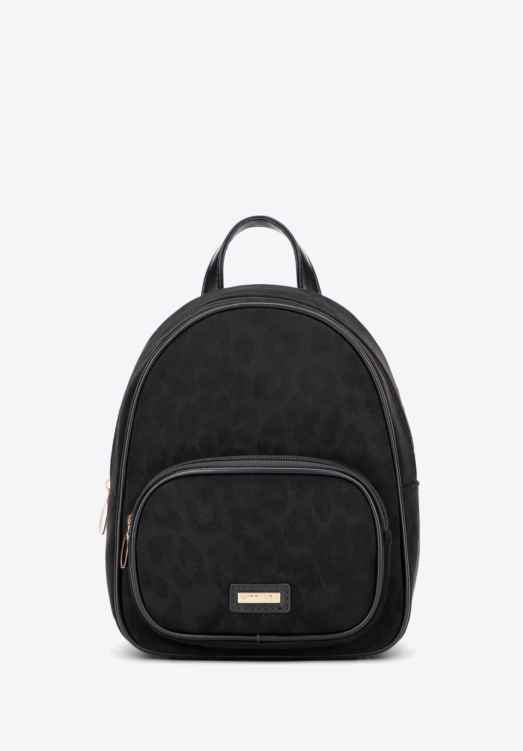 Kis női leopárd mintás hátizsák, fekete, 101-4Y-416-1, Fénykép 1