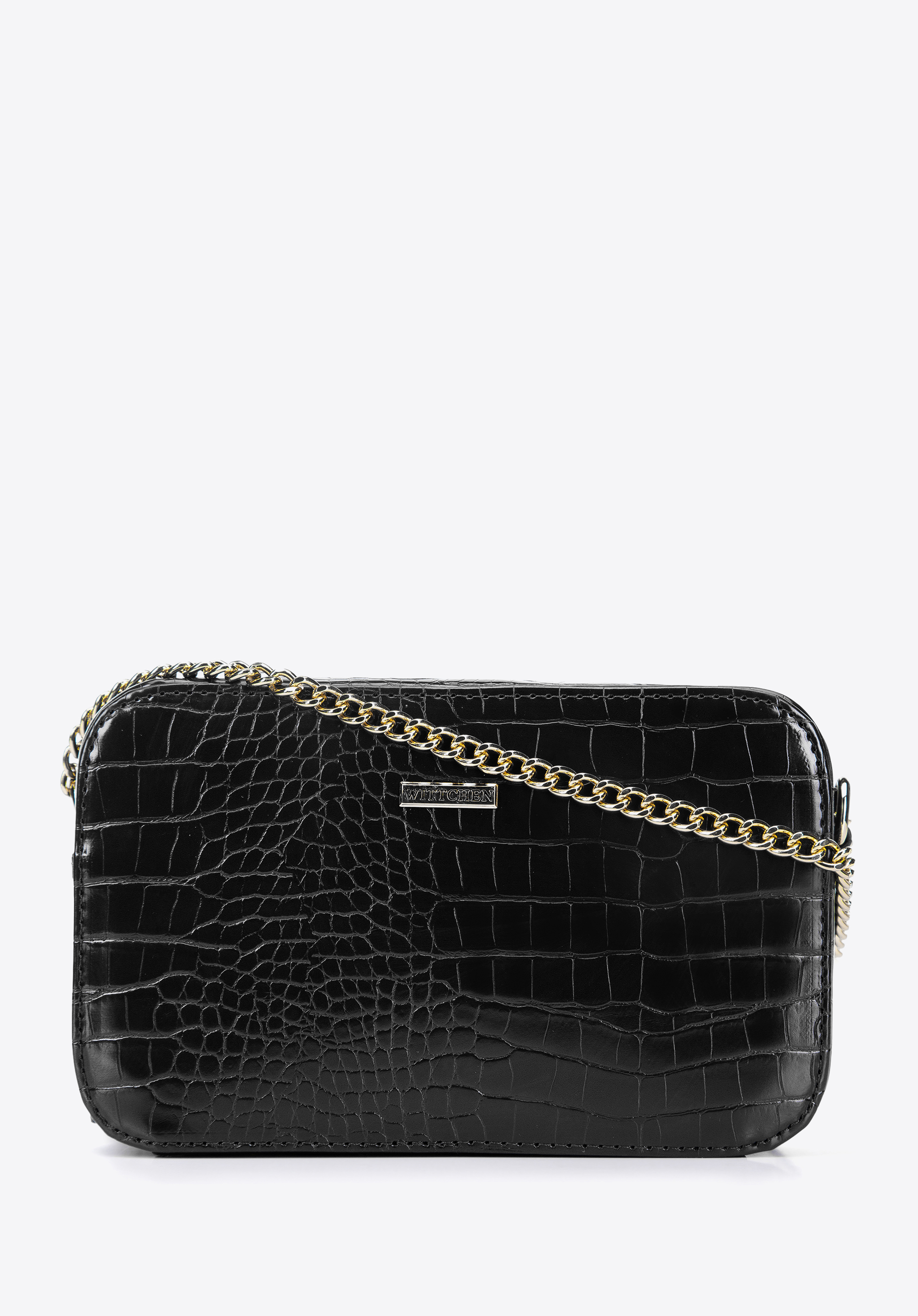 Női krokodil textúrájú öko-bőr crossbody táska