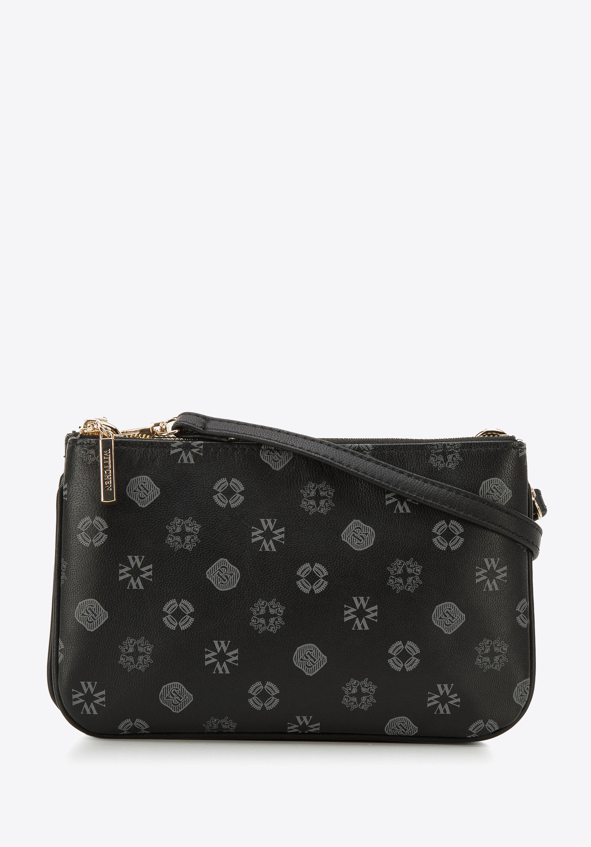 Női monogramos bőr mini kistáska
