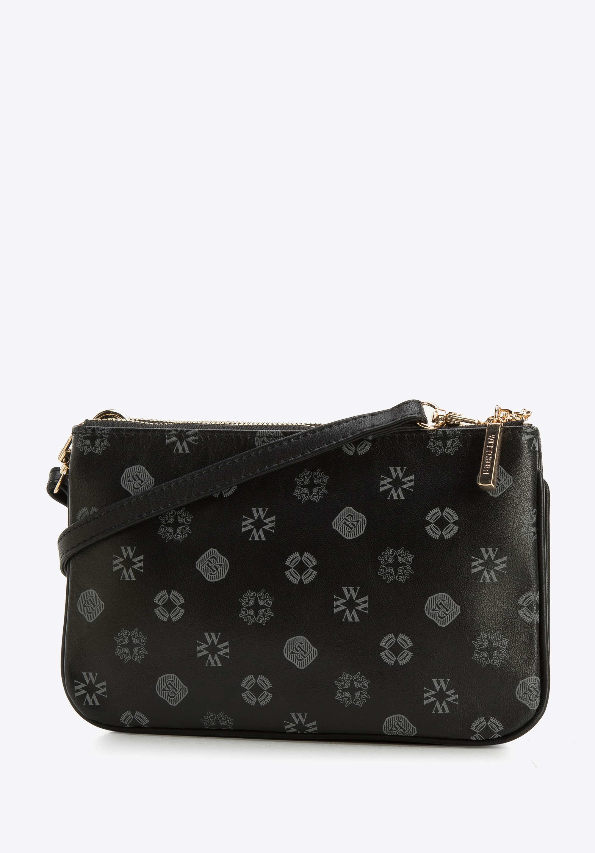 Női monogramos bőr mini kistáska