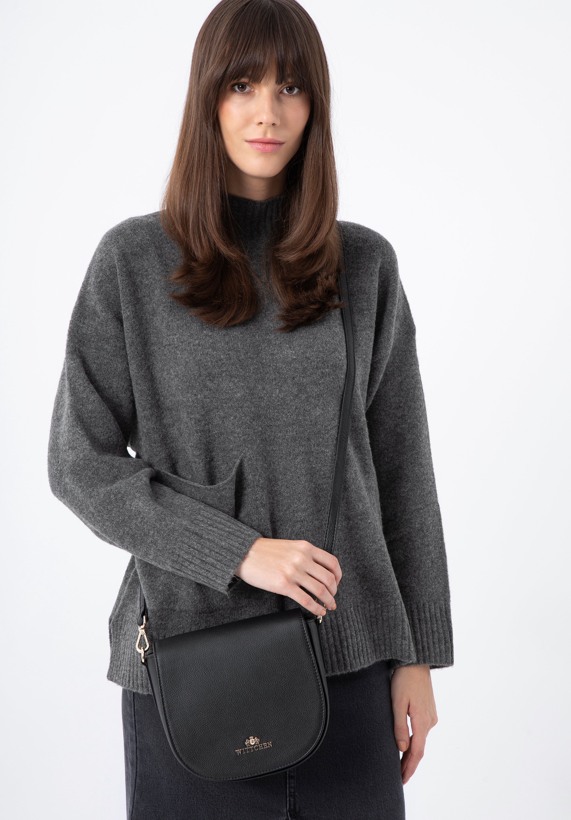 Női bőr crossbody táska