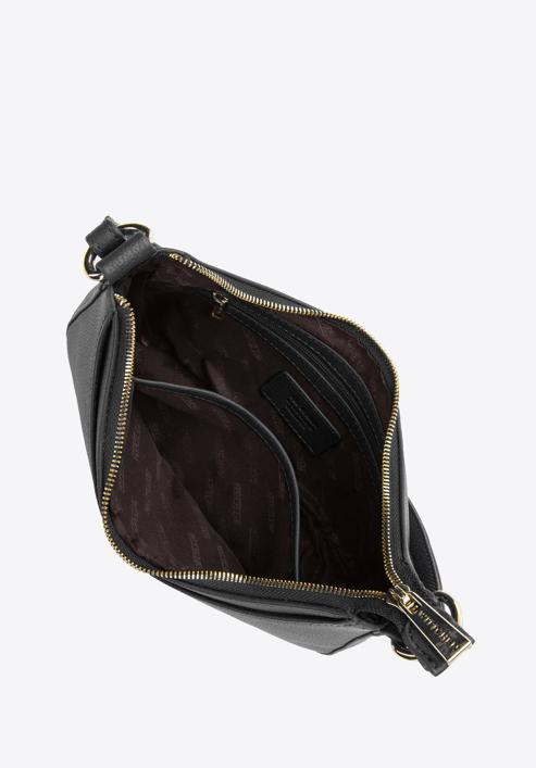 Női bőr bagett táska, fekete, 97-4E-021-3, Fénykép 3