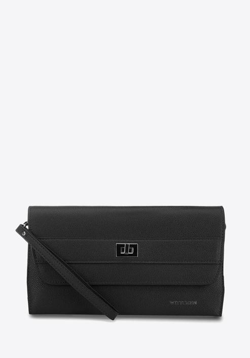 női bőr estélyi táska, fekete, 91-4E-623-8, Fénykép 1