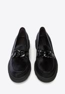 Női bőr loafer cipő, fekete, 97-D-111-10-40, Fénykép 3