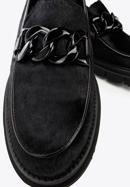 Női bőr loafer cipő, fekete, 97-D-111-10-40, Fénykép 7