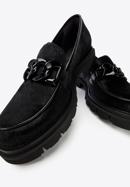 Női bőr loafer cipő, fekete, 97-D-111-10-40, Fénykép 8