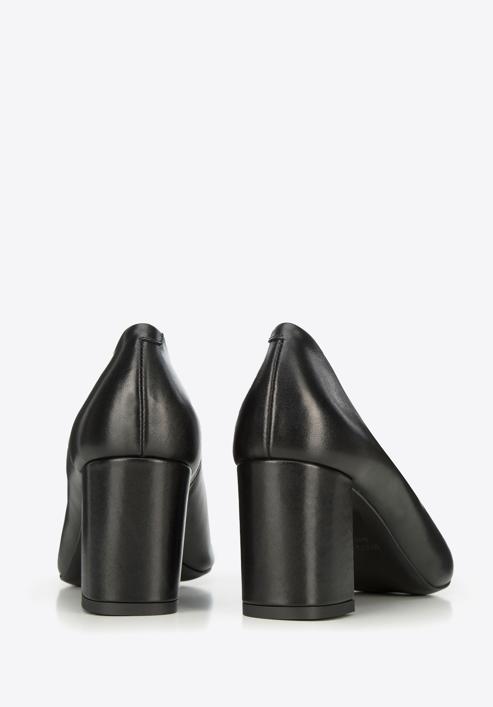 Női bőr magassarkú cipő, fekete, 94-D-802-1-37, Fénykép 4