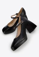 Női bőrcipő pánttal, fekete, 96-D-506-5-38, Fénykép 7