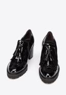 Női félcipő lakkbőrből, rugalmas gumival, fekete, 93-D-101-1-41, Fénykép 2