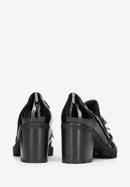 Női félcipő lakkbőrből, rugalmas gumival, fekete, 93-D-101-1-41, Fénykép 5
