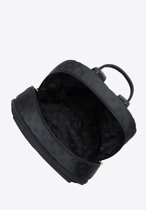 Női jacquard hátizsák, fekete, 95-4-906-N, Fénykép 3