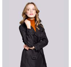 Női kétsoros trendi kabát, fekete, 92-9N-401-1-3XL, Fénykép 1