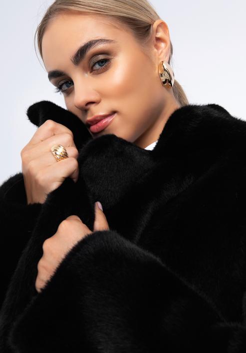 Női kifordítható öves kabát, fekete, 97-9W-004-5-XL, Fénykép 11
