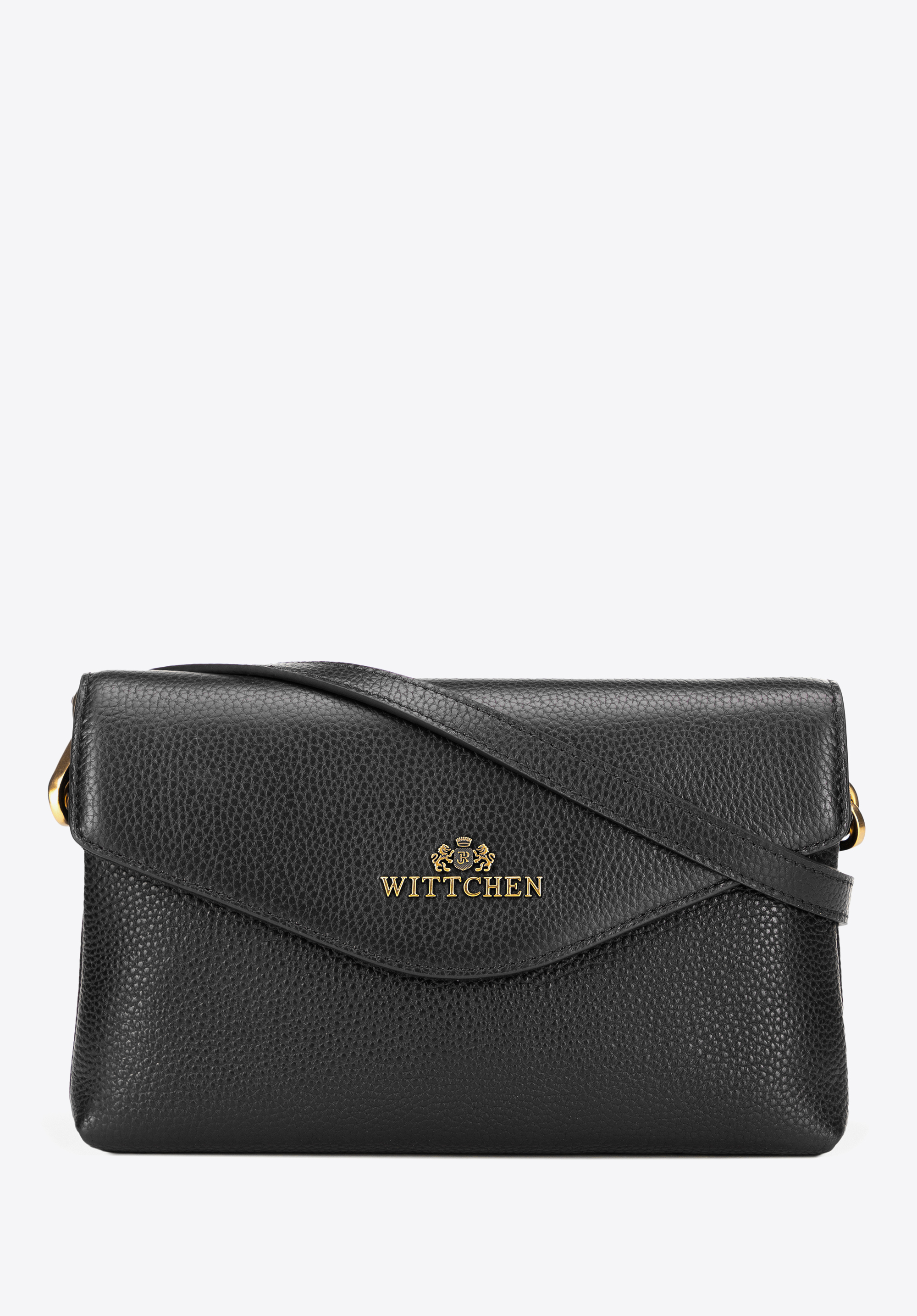 Női kis bőr crossbody táska, fekete, 101-4E-610-1, Fénykép 1