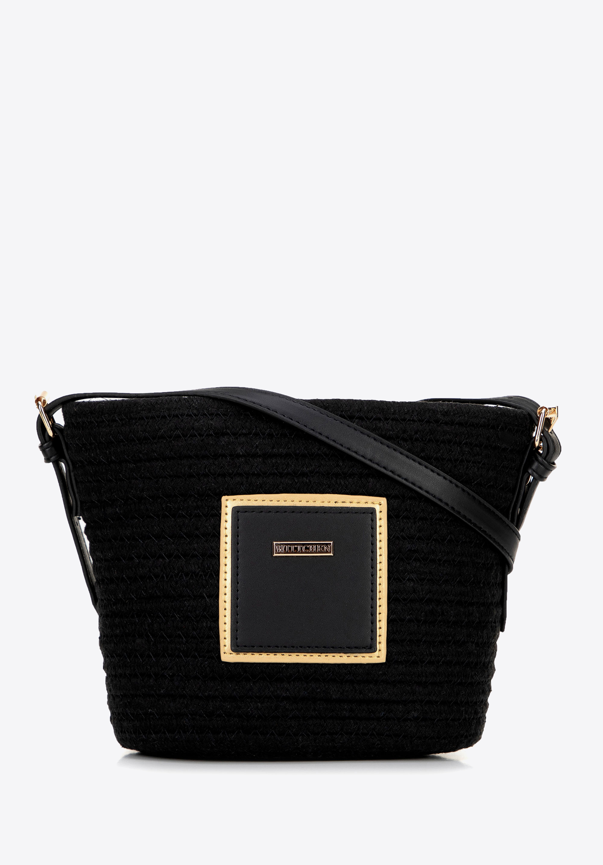 Női kis méretű pamutkeverék táska, fekete, 100-4Y-902-1, Fénykép 1